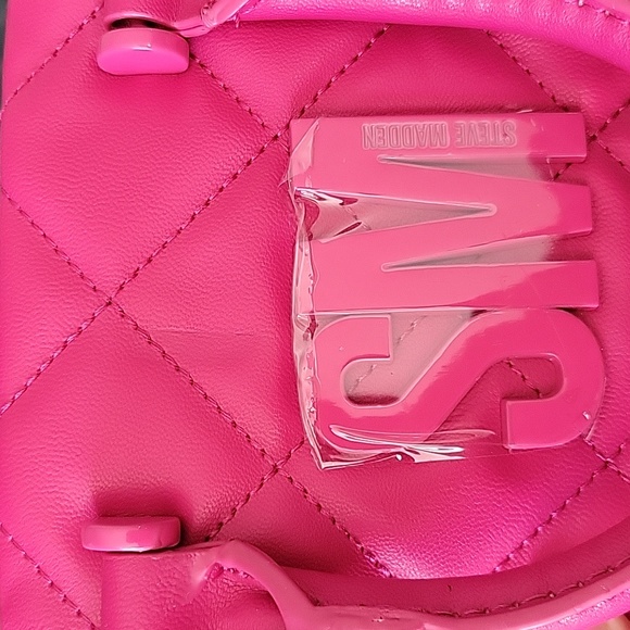 💟 Steve Madden FUSHIA BBabi Crossbody Satchel Bag with Air Pod Case - Picture 5 of 6